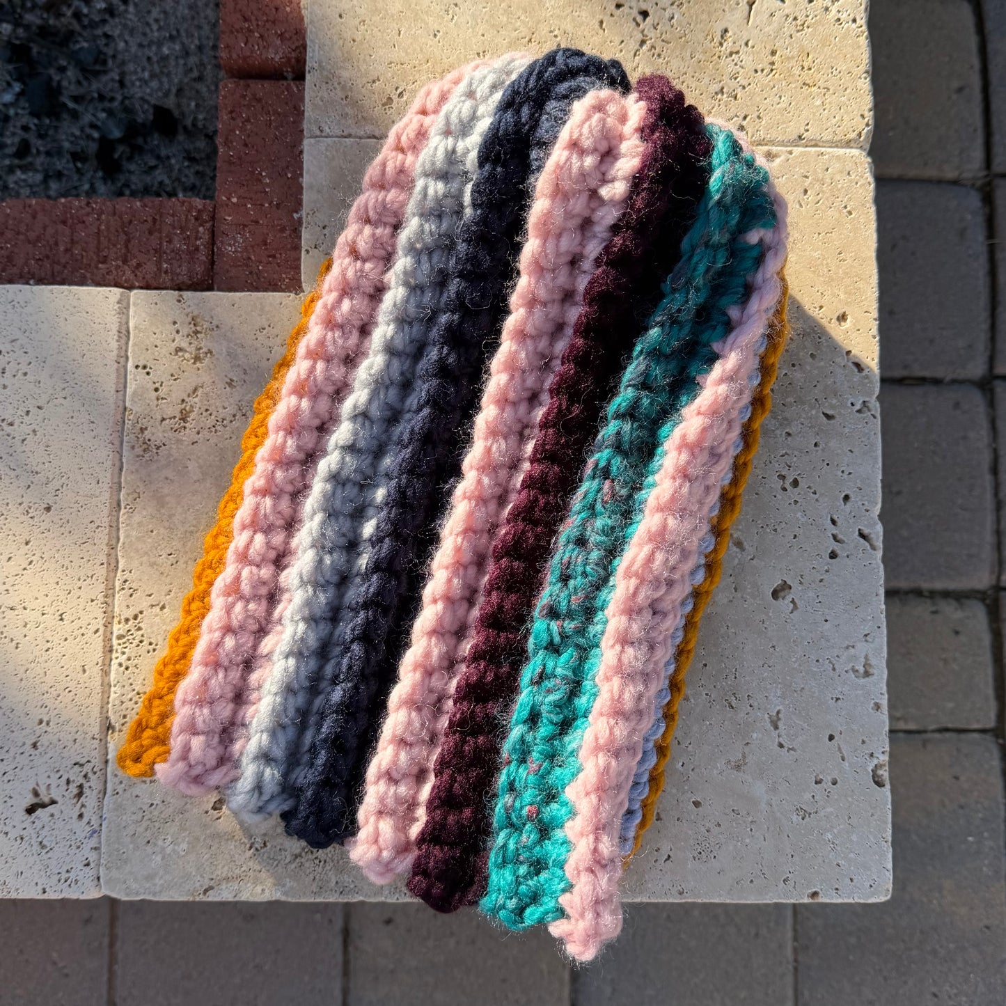 Warm Hat - Multi with Pink