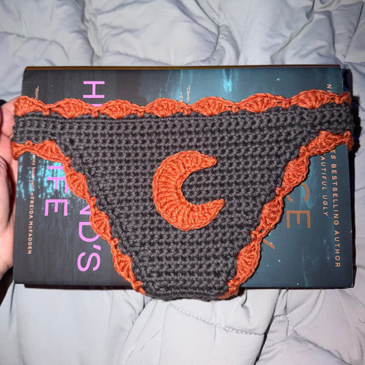 Crochet Book Thong With Crescent Moon