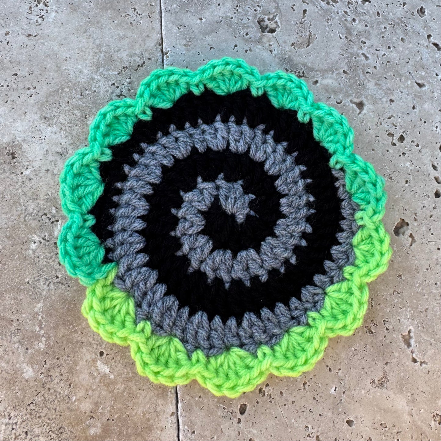 Spiral Coaster Lime & Sea Green