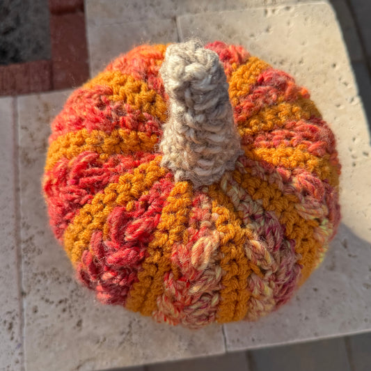 Orange Wheat Stitch Pumpkin