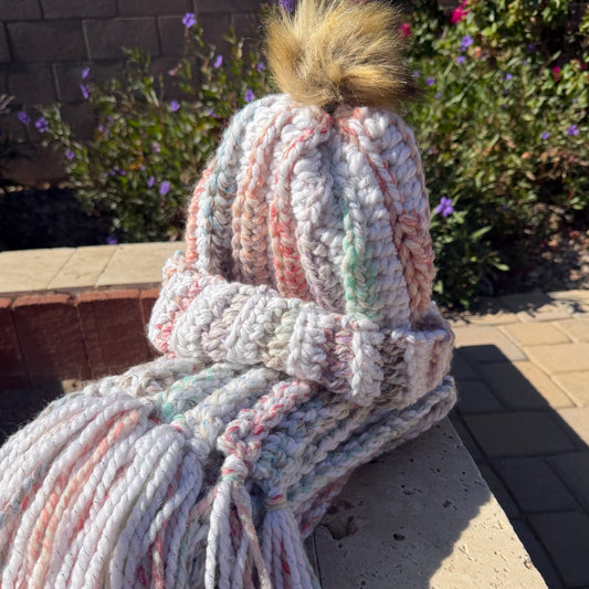 Hat & Extra Long Scarf Set