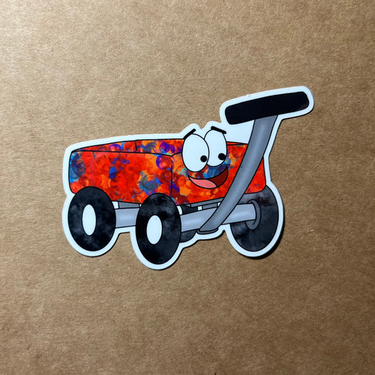 Red Wagon Sticker | Harrison's Autism Art