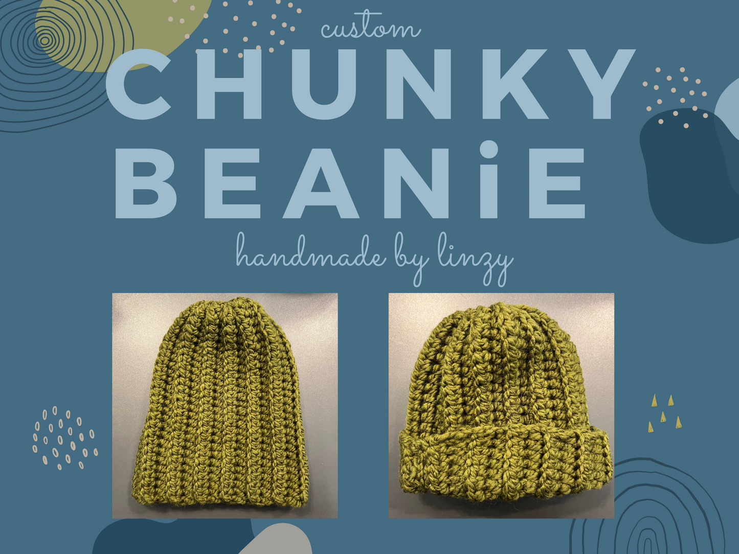Custom Chunky Crochet Beanie Hat