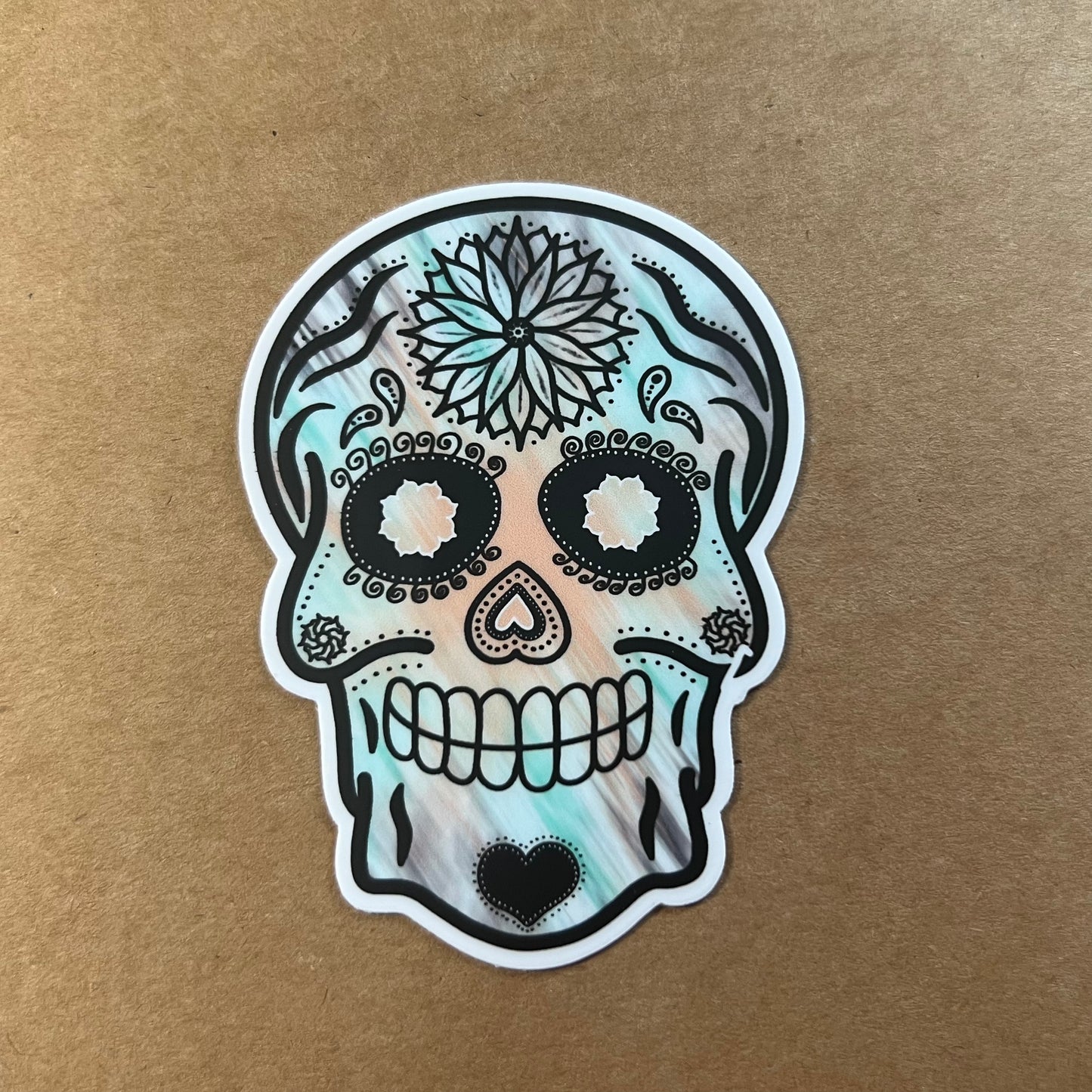 Sugar Skull 3" Matte Sticker | Harrison's Autism Art