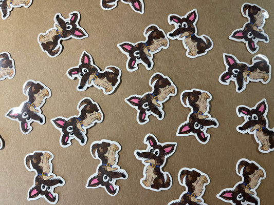 Harrizona Coyote Pup Mini Sticker | Harrison's Autism Art
