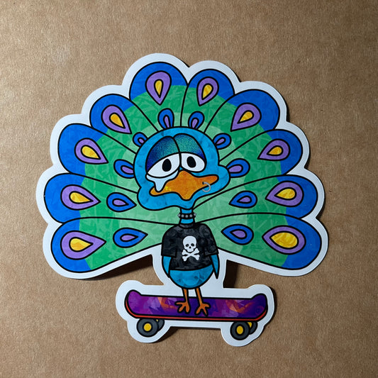 March Patreon | 5" Peacock Sticker | Harrison's Autism Art