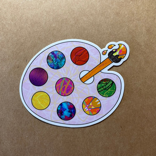 Art Palette Sticker (Matte) | Harrison's Autism Art