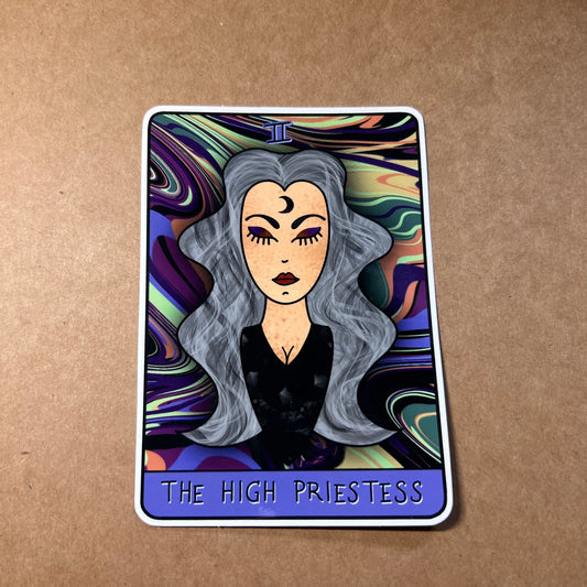 5" High Priestess Tarot Sticker | September Patreon | Harrison's Autism Art