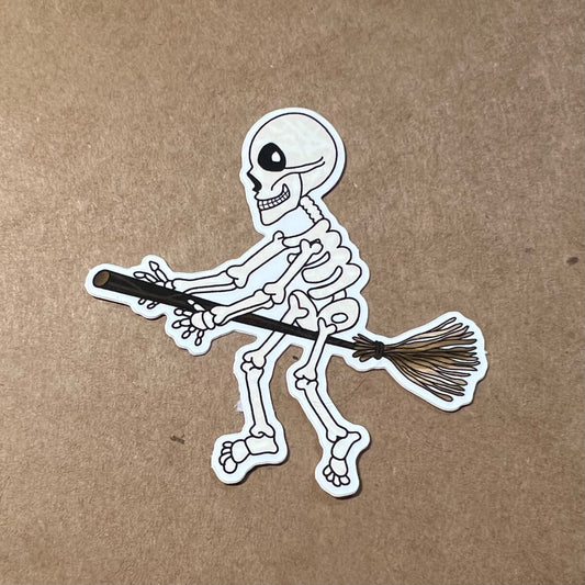 Flying Skeleton Sticker | September Patreon | Harrison's Autism Art