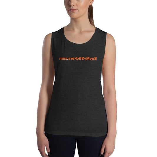 Buy My Stickers Dot Com REFLECTED FOR LIVESTREAMS Ladies’ Muscle Tank