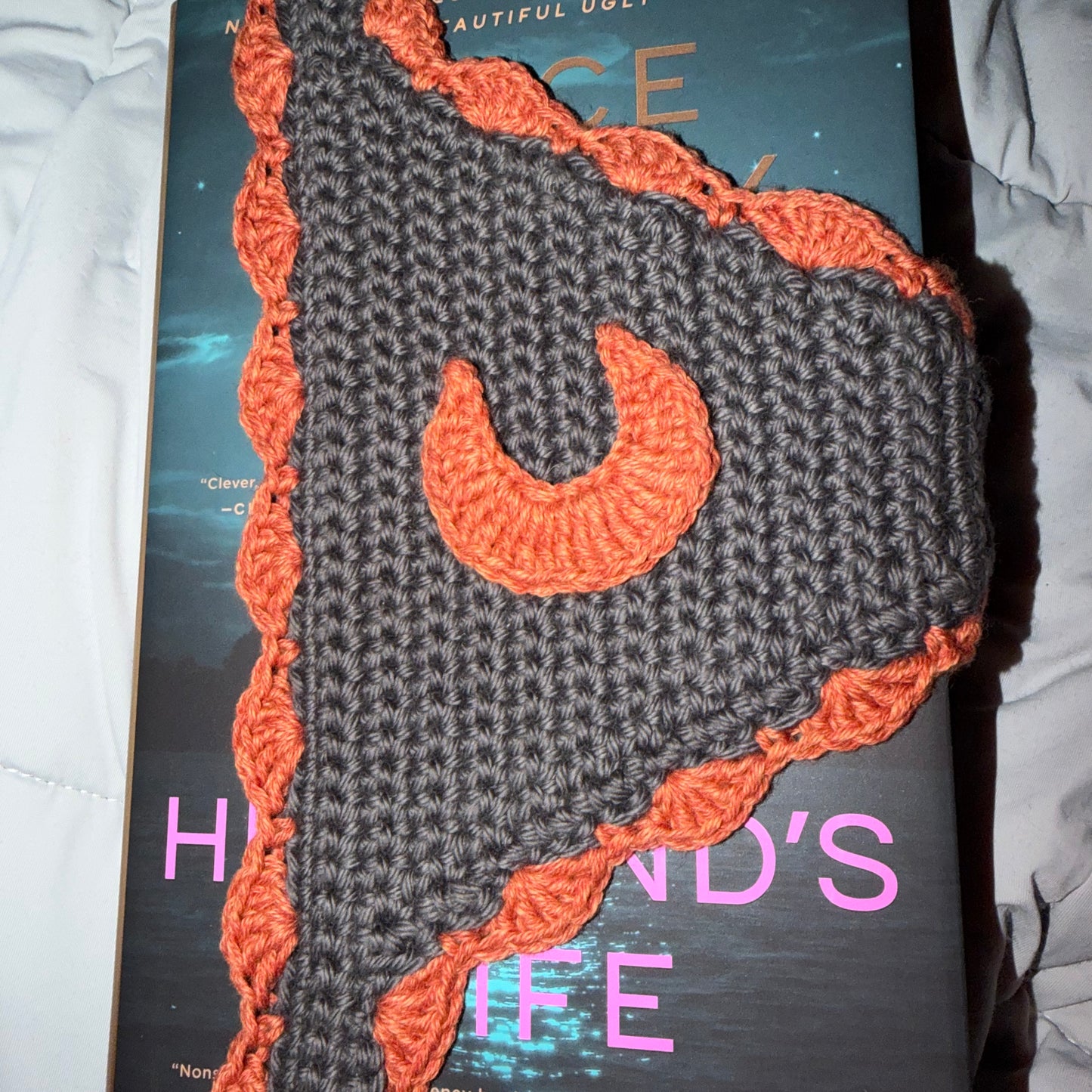 Crochet Book Thong With Crescent Moon