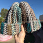 Warm Hat - Green Blue & Grey