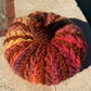Orange Wheat Stitch Pumpkin With Witch Hat