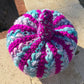 Pink Purple & Blue Wheat Stitch Pumpkin