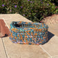 Teal & Orange Oval Basket