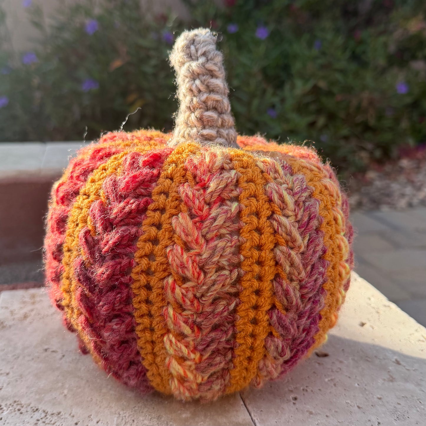 Orange Wheat Stitch Pumpkin