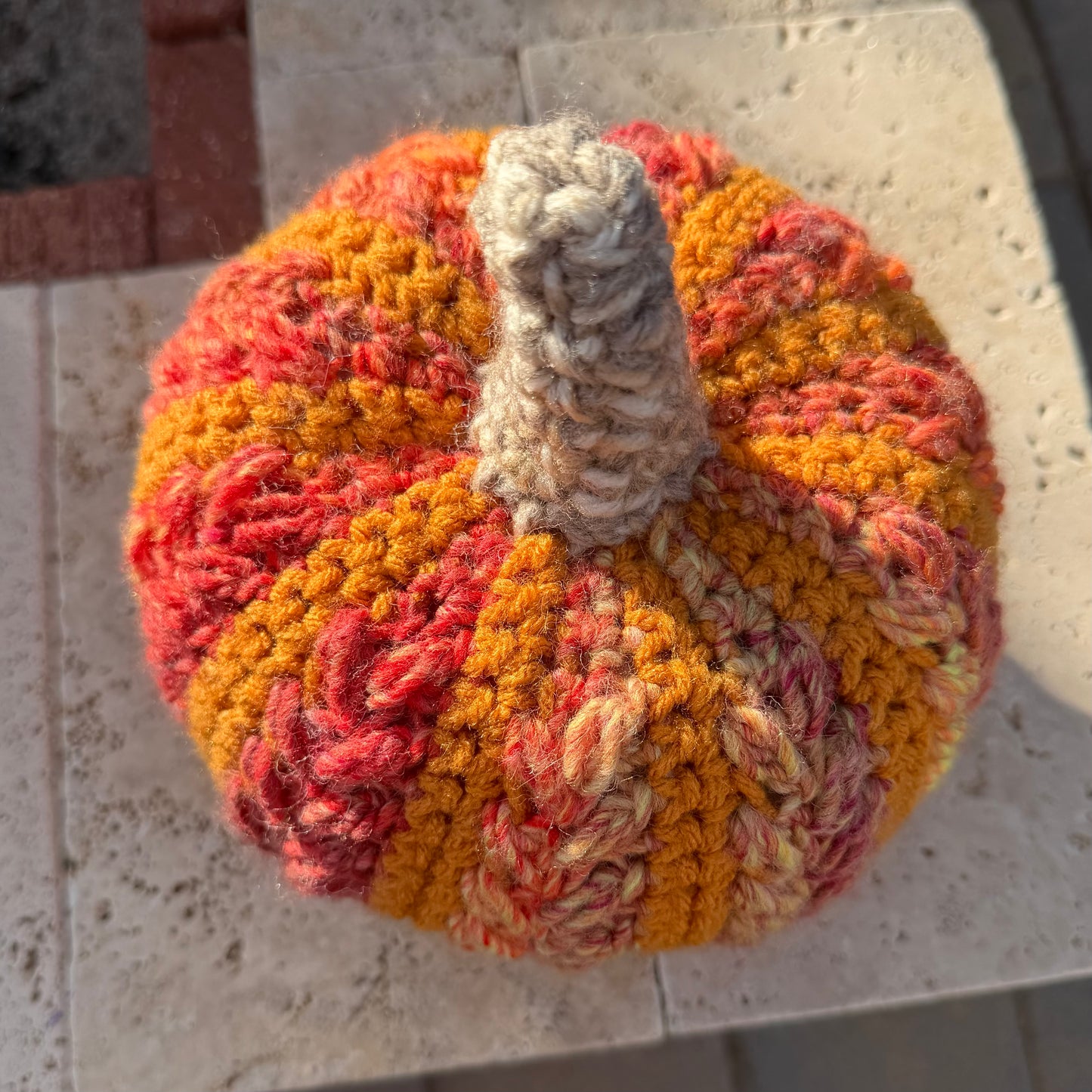 Orange Wheat Stitch Pumpkin