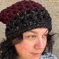 Waffle Cone Hat - Cranberry & Charcoal