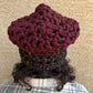Waffle Cone Hat - Cranberry & Charcoal
