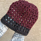 Waffle Cone Hat - Cranberry & Charcoal