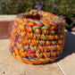 Orange Purple & Yellow Oval Basket