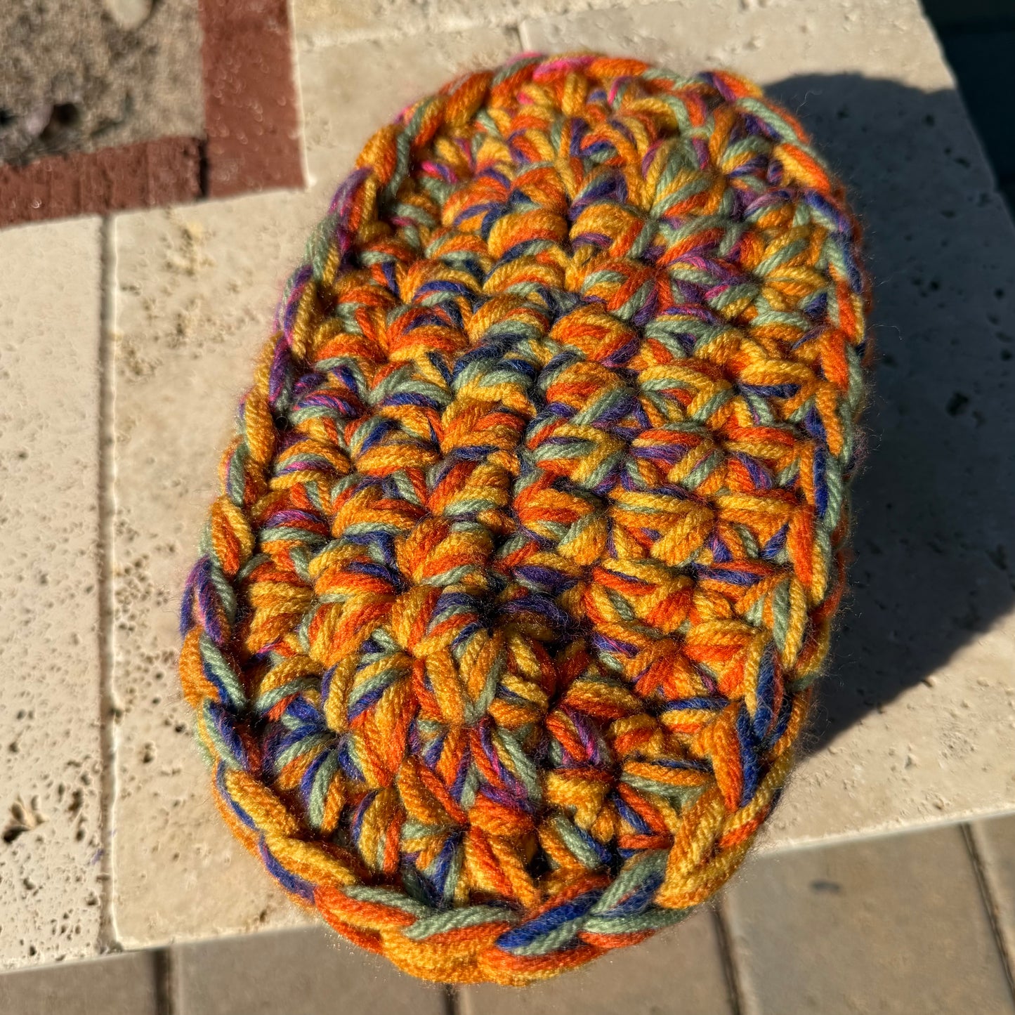 Orange Purple & Yellow Oval Basket