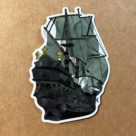 Pirate Ship Sticker | July Patreon | Harrison's Autism Art