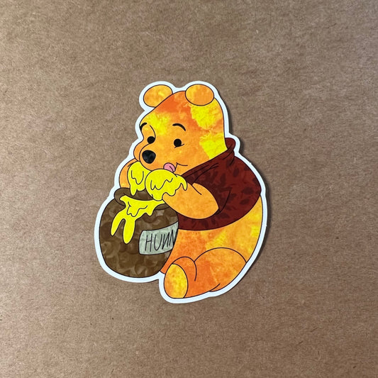 Orange Bear Sticker | Harrison's Autism Art