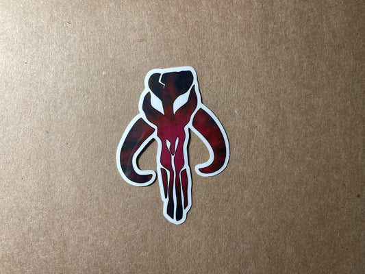 Mando Mask Sticker | Harrison's Autism Art