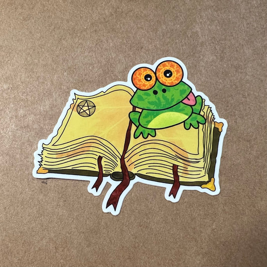 Spell Book & Toad Sticker | September Patreon | Harrison's Autism Art