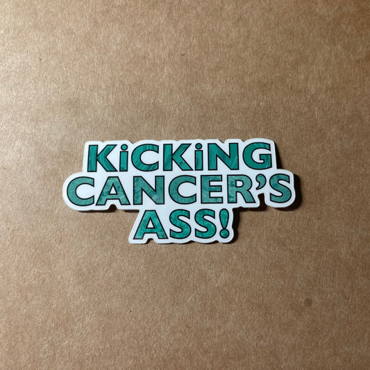 Kicking Cancer’s Ass Sticker